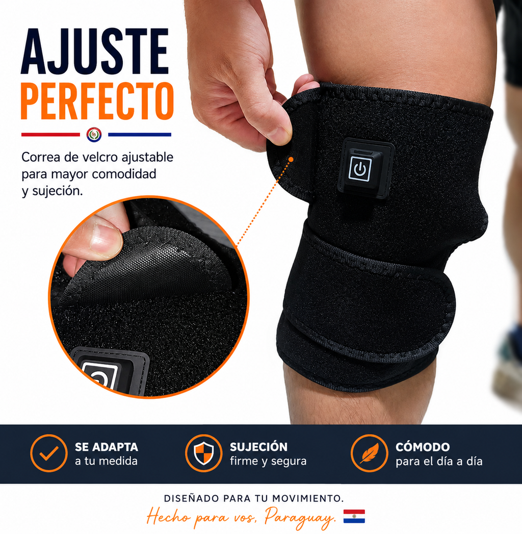 MoviFlex™ Heat – Rodillera Térmica Eléctrica con USB