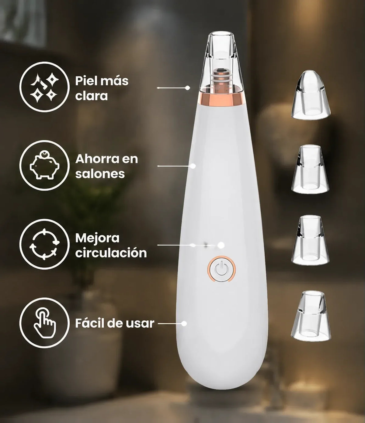 Extractor de Puntos Negros Eléctrico – Limpieza de Poros por Succión